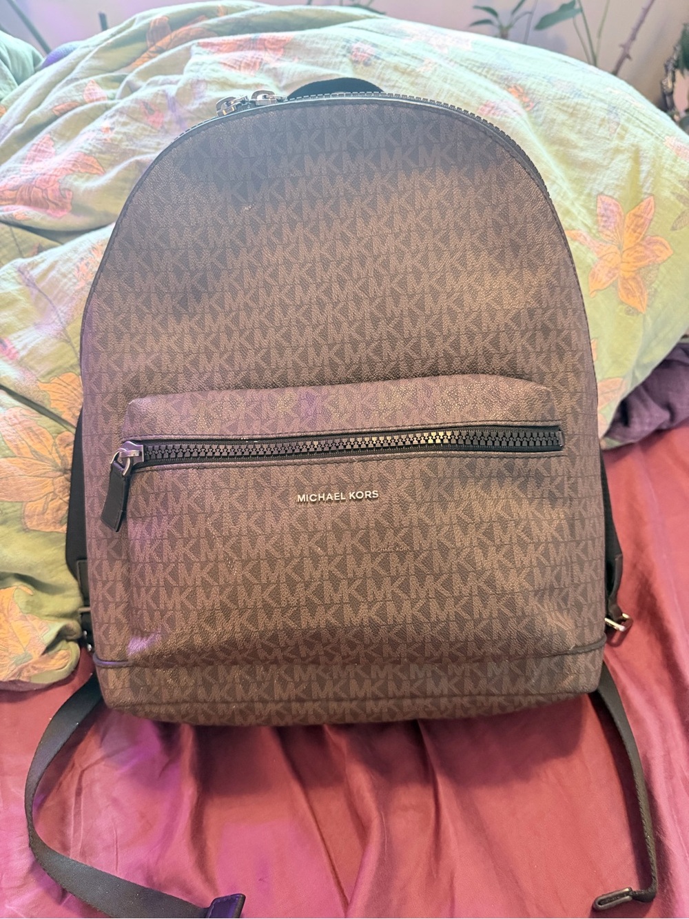 Michael Kors Brown MK Signature Backpack